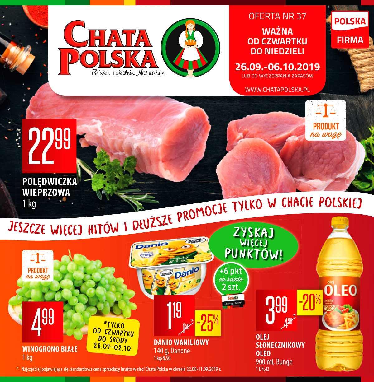 Gazetka promocyjna Chata Polska do 06/10/2019 str.1