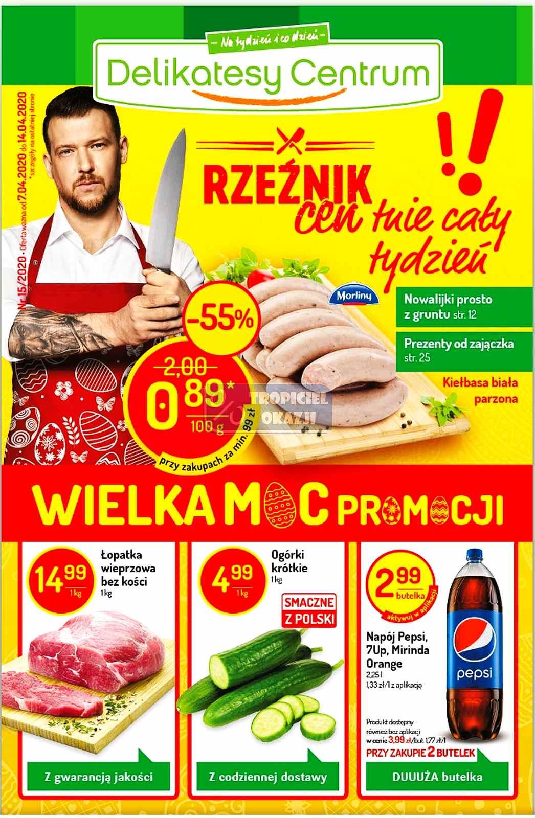 Gazetka promocyjna Delikatesy Centrum do 14/04/2020 str.1