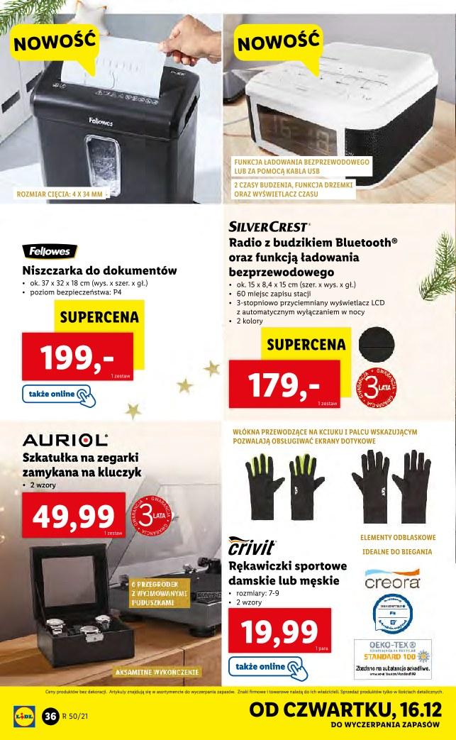 Gazetka promocyjna Lidl do 19/12/2021 str.36