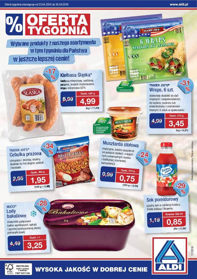 Gazetka Promocyjna I Reklamowa ALDI, "Gazetka", Od 25/04/2016 Do 30/04 ...