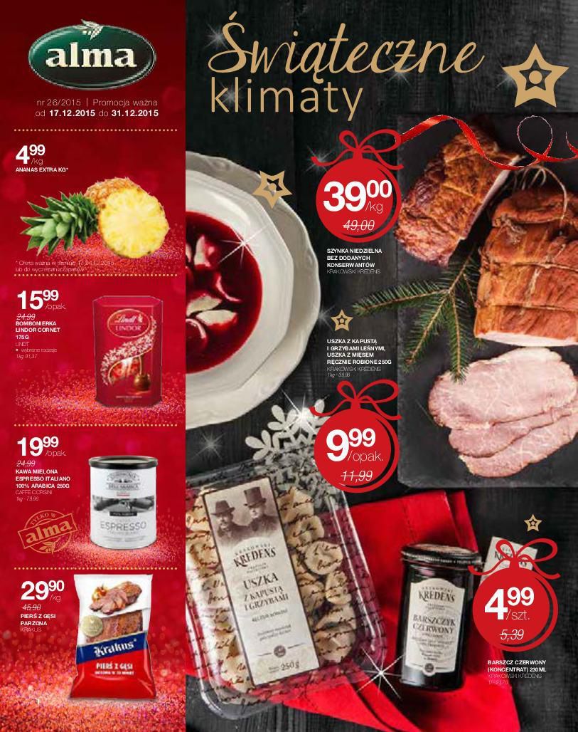 Gazetka promocyjna Alma Market do 31/12/2015 str.0