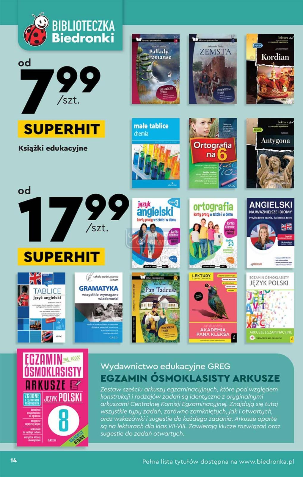 Gazetka promocyjna Biedronka do 16/09/2023 str.14