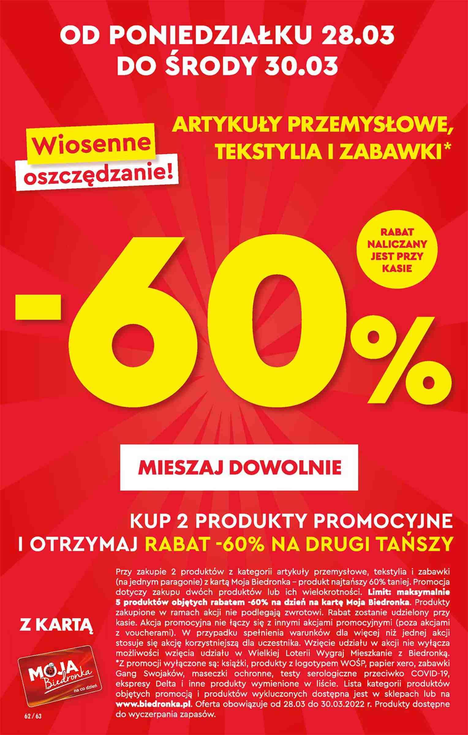 Gazetka promocyjna Biedronka do 02/04/2022 str.62