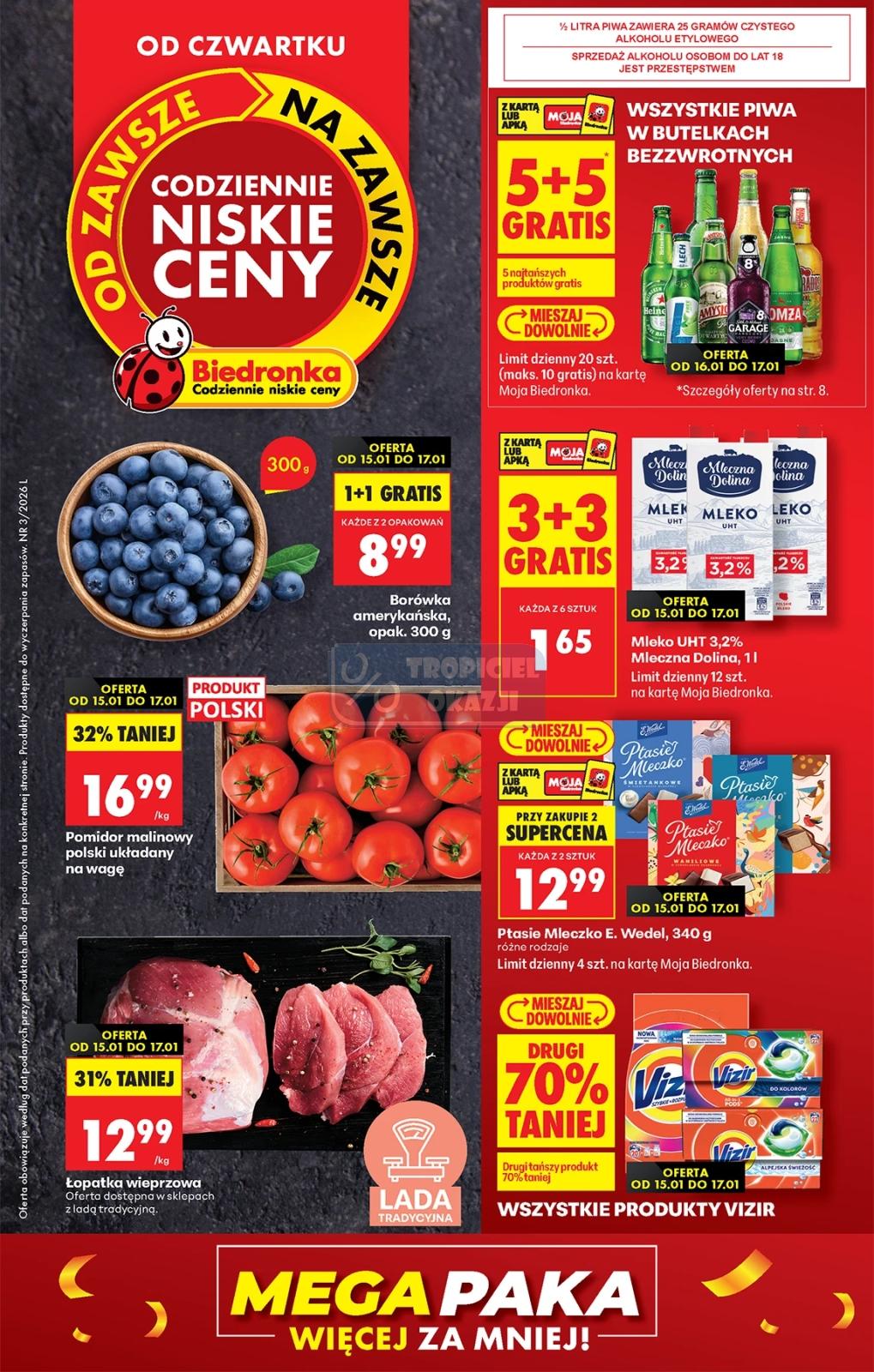 Gazetka promocyjna Biedronka do 21/01/2026 str.1