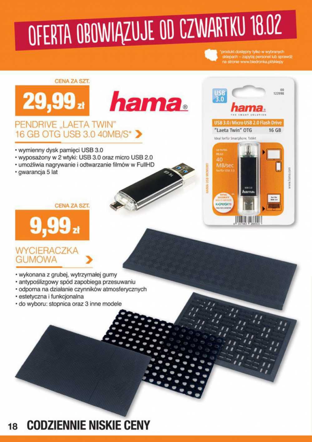 Gazetka promocyjna Biedronka do 28/02/2016 str.18