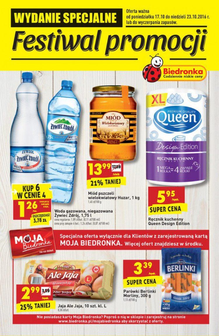 Gazetka promocyjna Biedronka do 23/10/2016 str.1