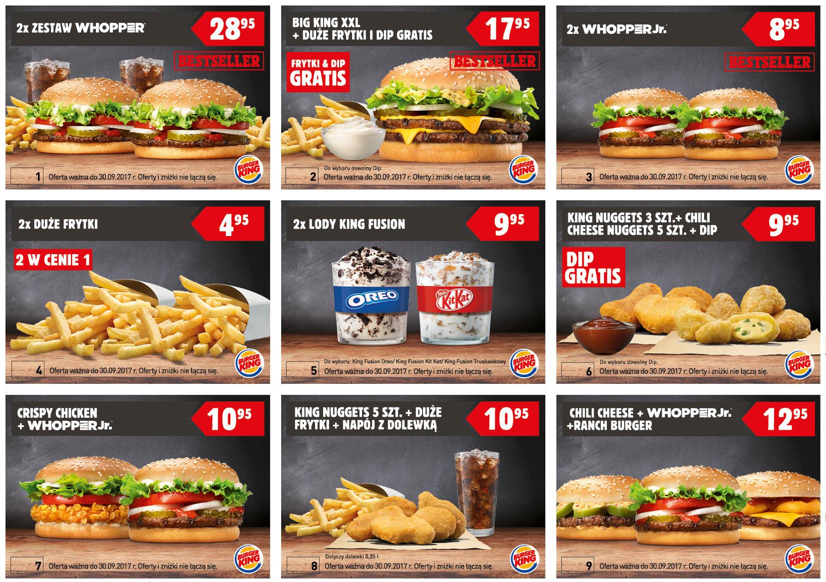 Gazetka promocyjna BURGER KING do 30/09/2017 str.1