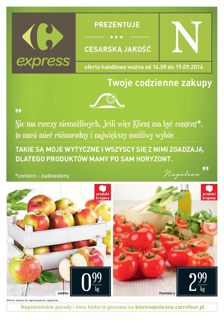Gazetka promocyjna Carrefour Express do 19/09/2016 str.0