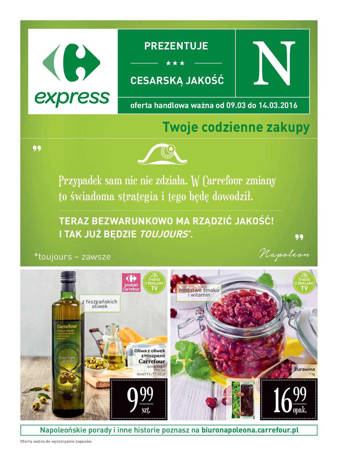 Gazetka promocyjna Carrefour Express do 14/03/2016 str.0