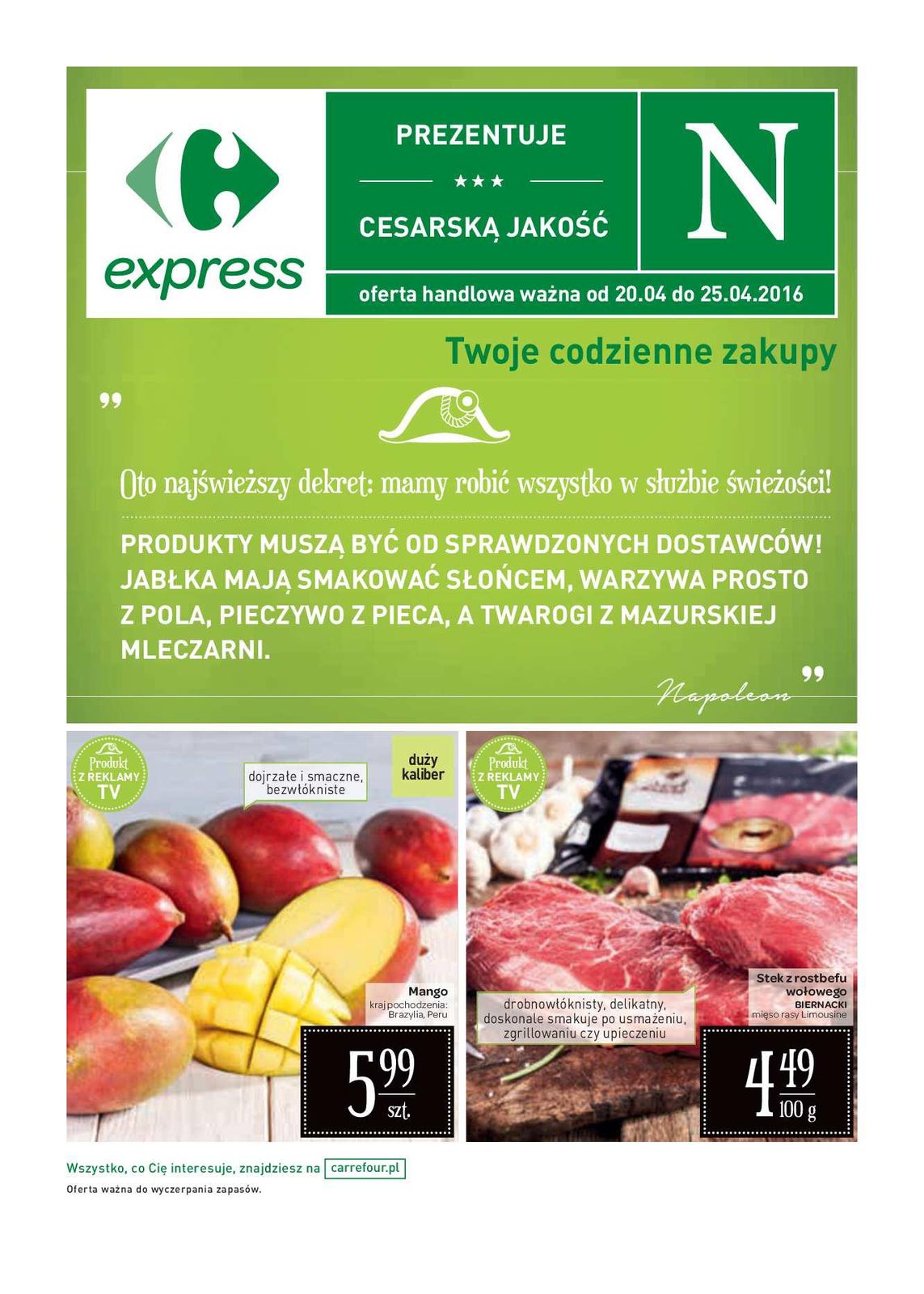 Gazetka promocyjna Carrefour Express do 25/04/2016 str.0