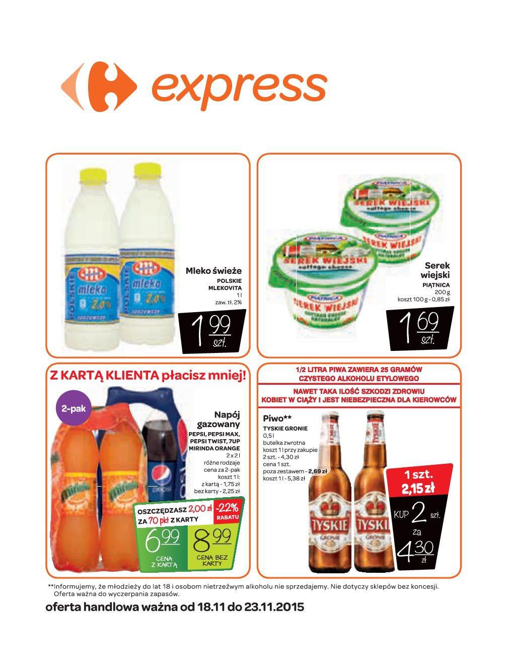 Gazetka promocyjna Carrefour Express do 23/11/2015 str.0