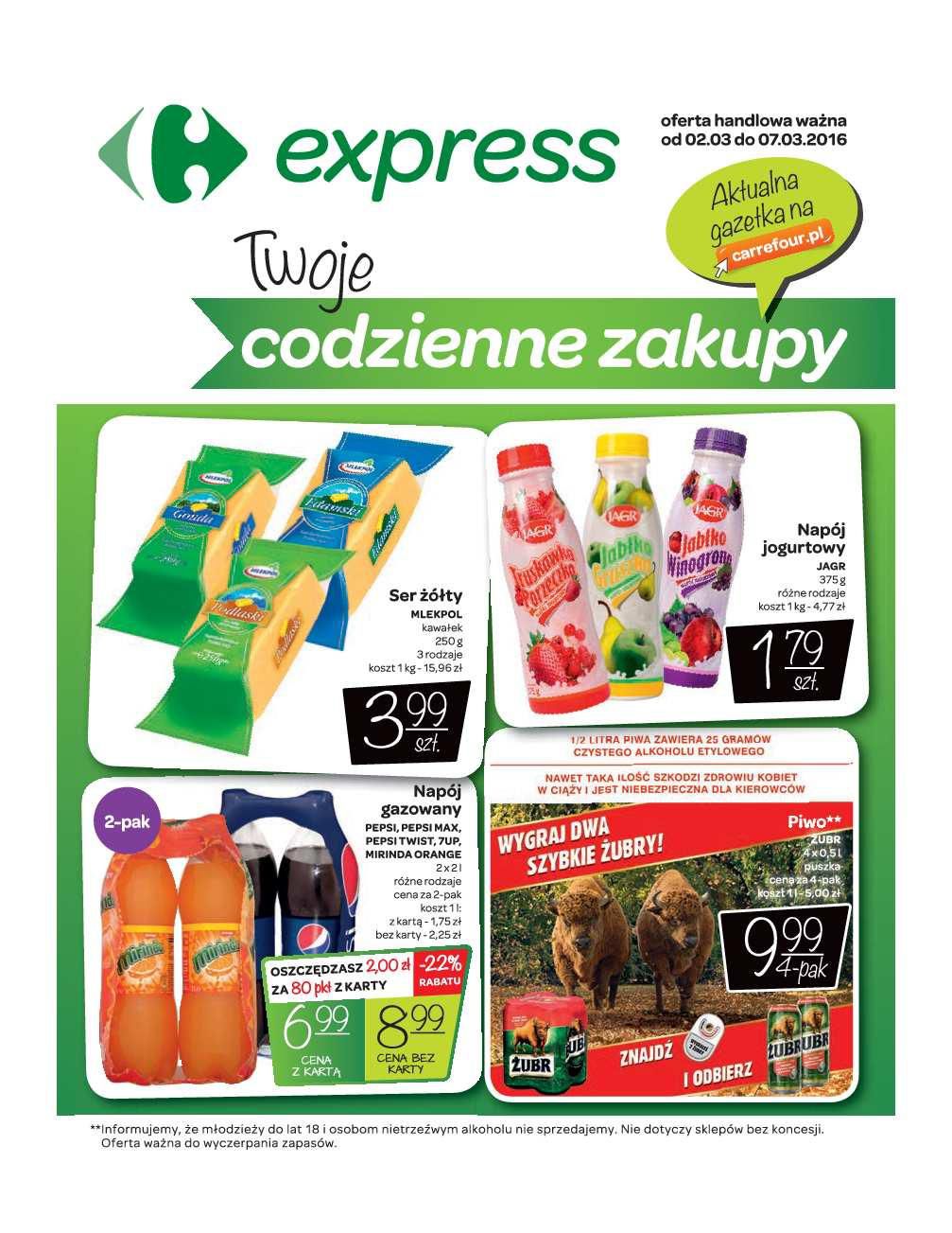 Gazetka promocyjna Carrefour Express do 07/03/2016 str.0