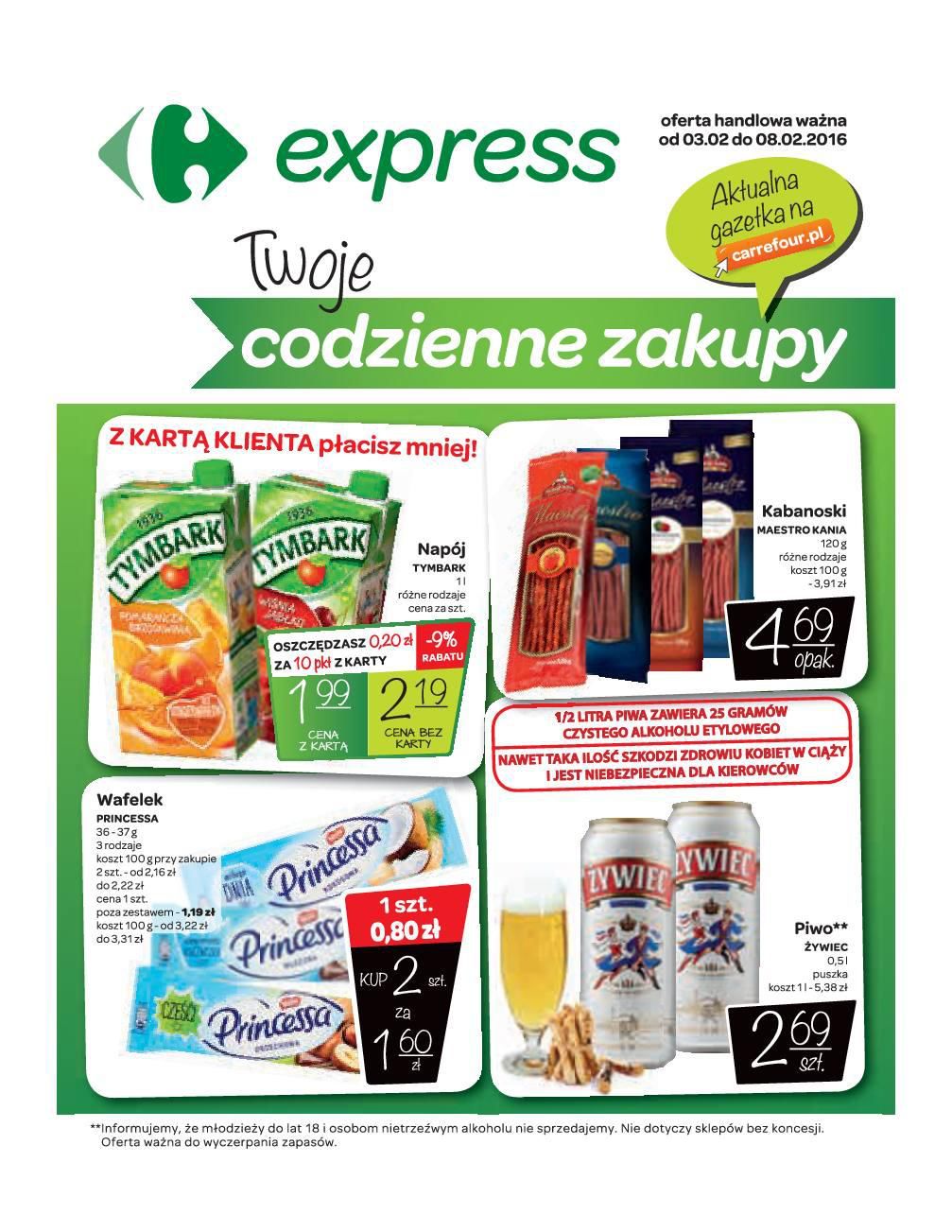 Gazetka promocyjna Carrefour Express do 08/02/2016 str.0