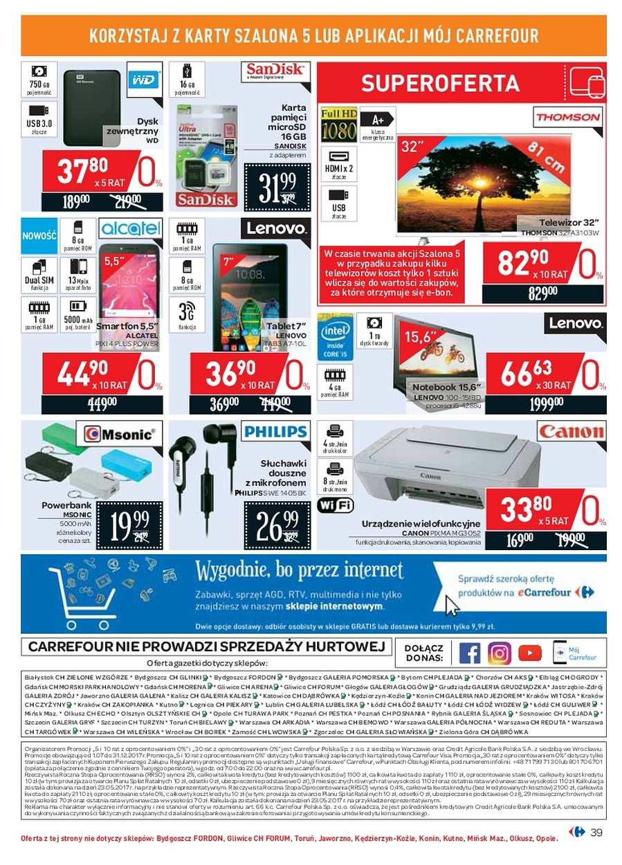 Gazetka promocyjna Carrefour do 16/10/2017 str.39