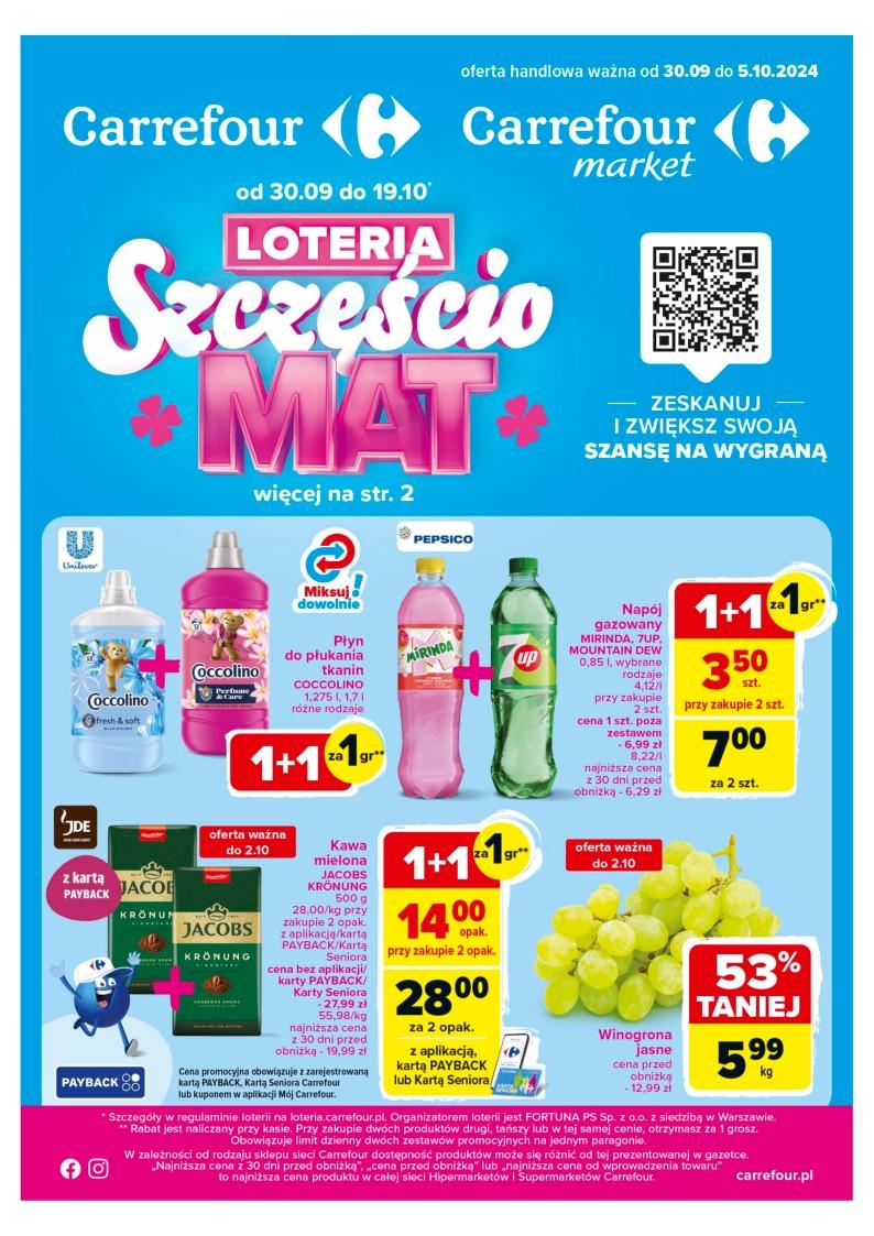 Gazetka promocyjna Carrefour do 05/10/2024 str.1