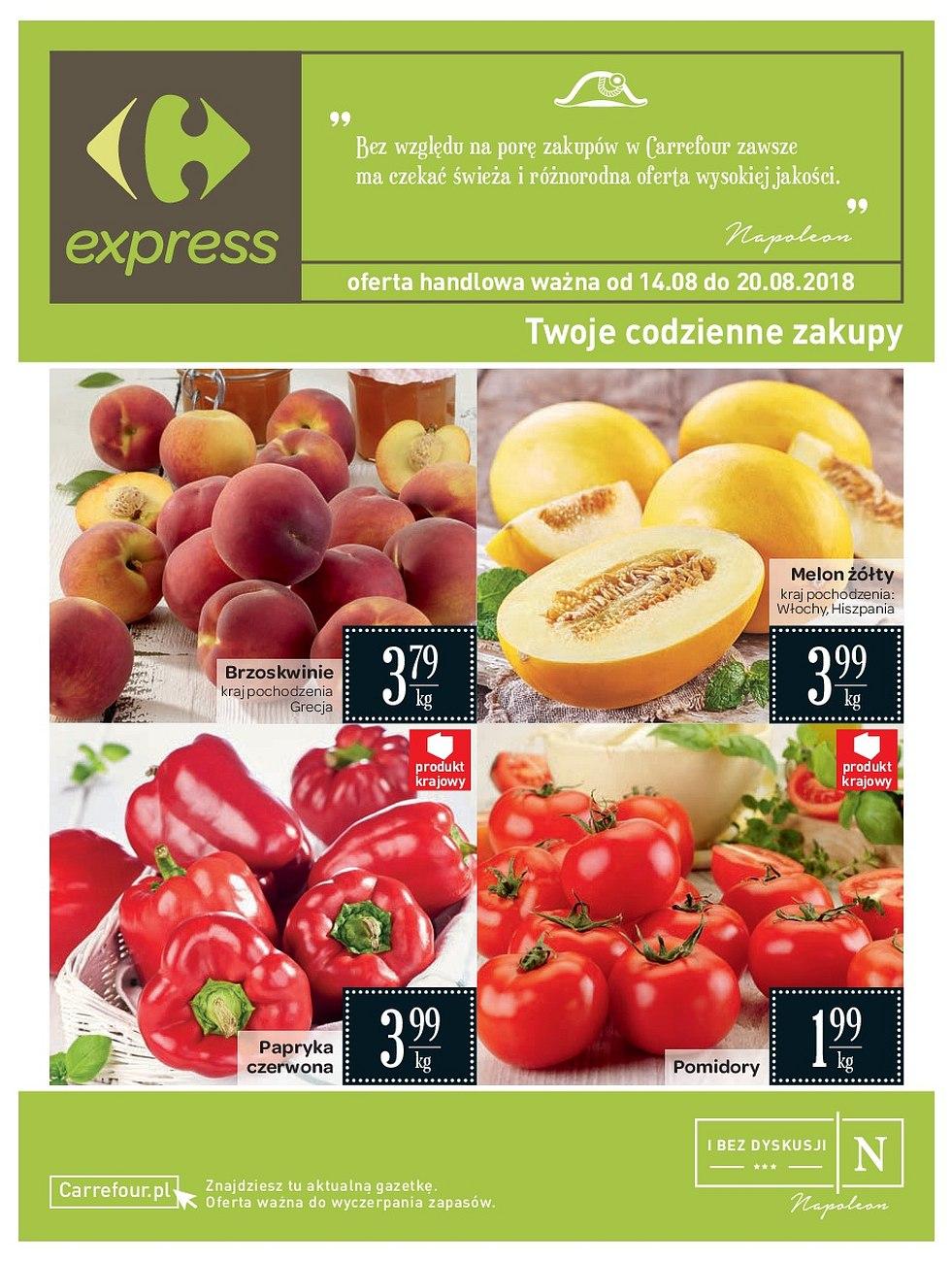 Gazetka promocyjna Carrefour Express do 20/08/2018 str.0