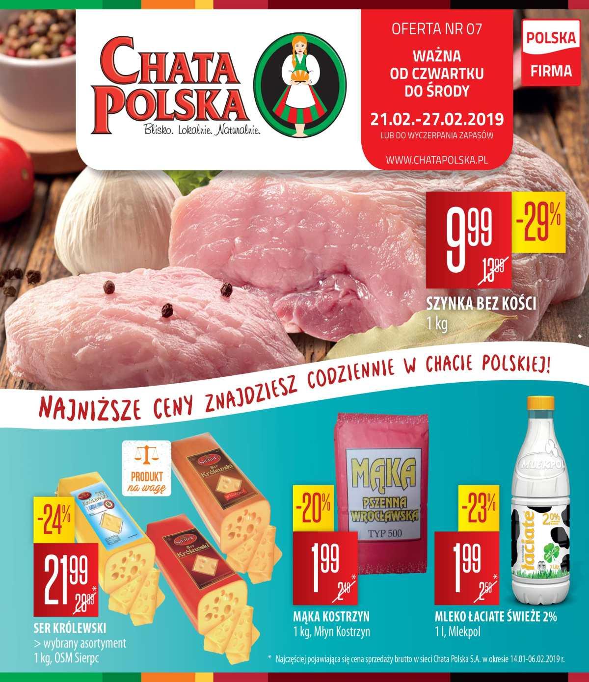 Gazetka promocyjna Chata Polska do 27/02/2019 str.1