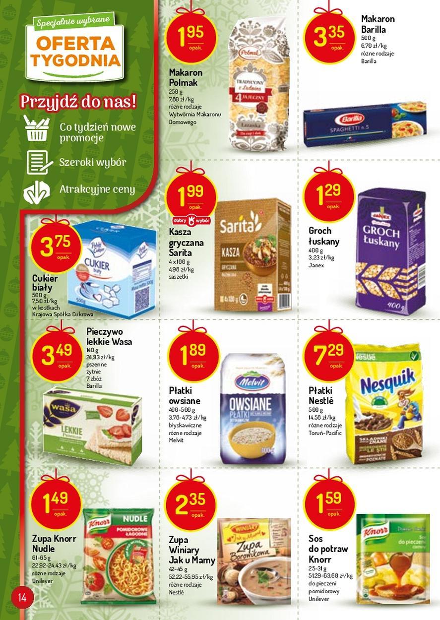 Gazetka promocyjna Delikatesy Centrum do 13/12/2017 str.14