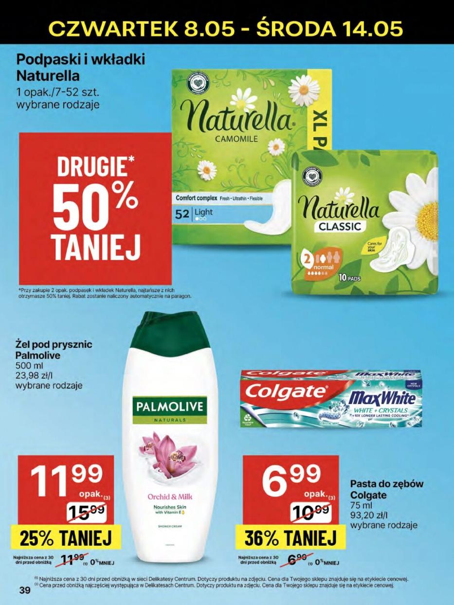 Gazetka promocyjna Delikatesy Centrum do 14/05/2025 str.39