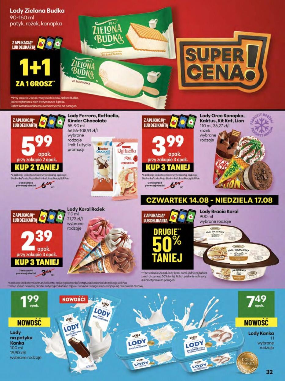 Gazetka promocyjna Delikatesy Centrum do 20/08/2025 str.32