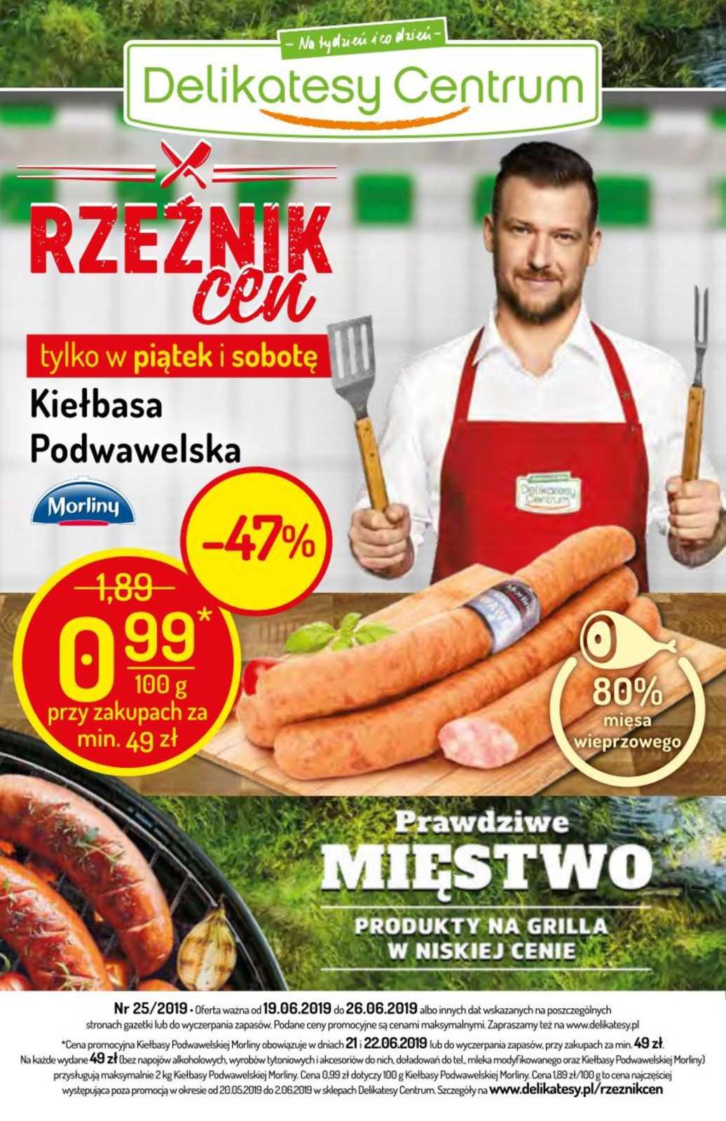 Gazetka promocyjna Delikatesy Centrum do 26/06/2019 str.1