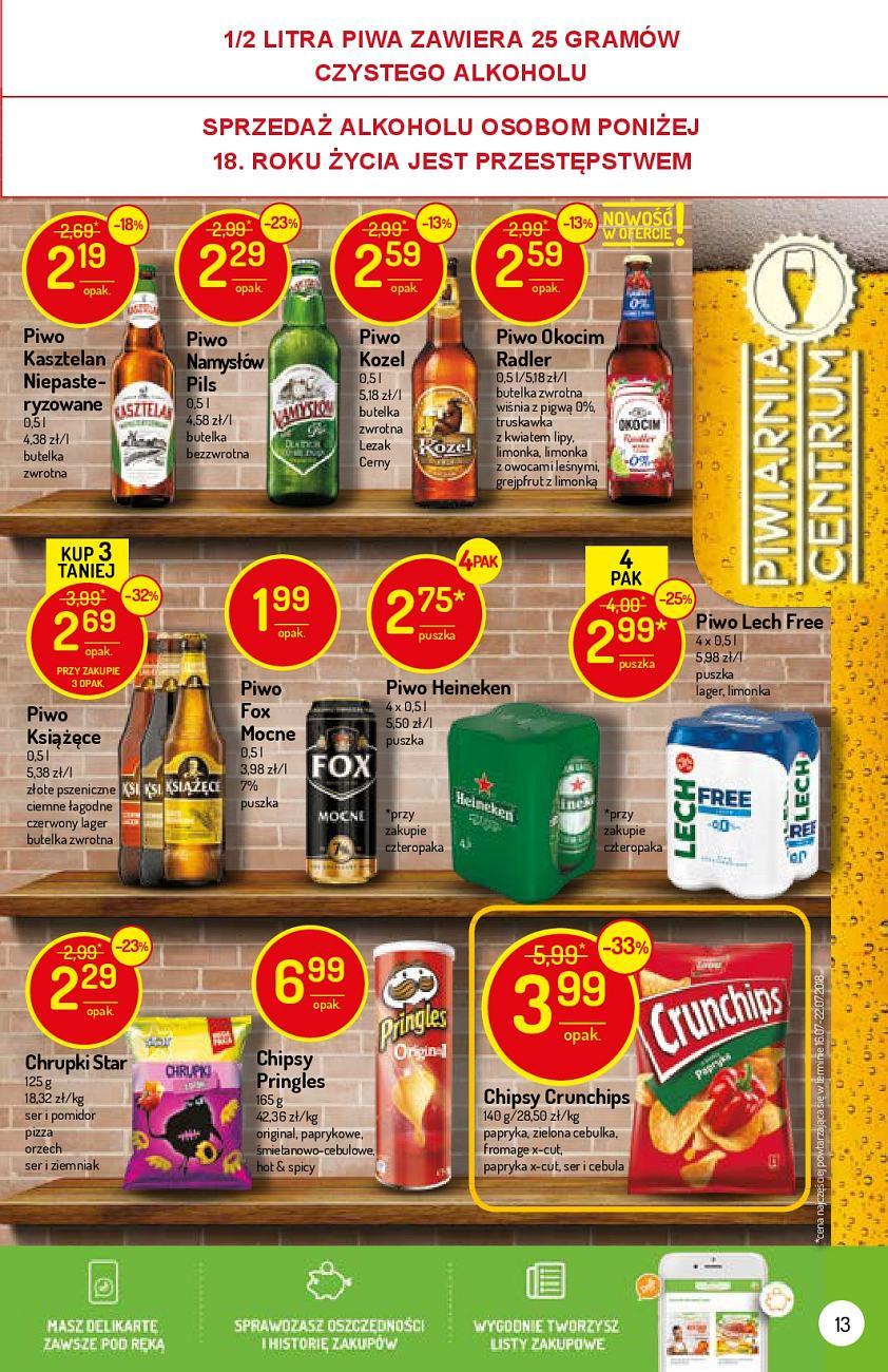 Gazetka promocyjna Delikatesy Centrum do 22/08/2018 str.13