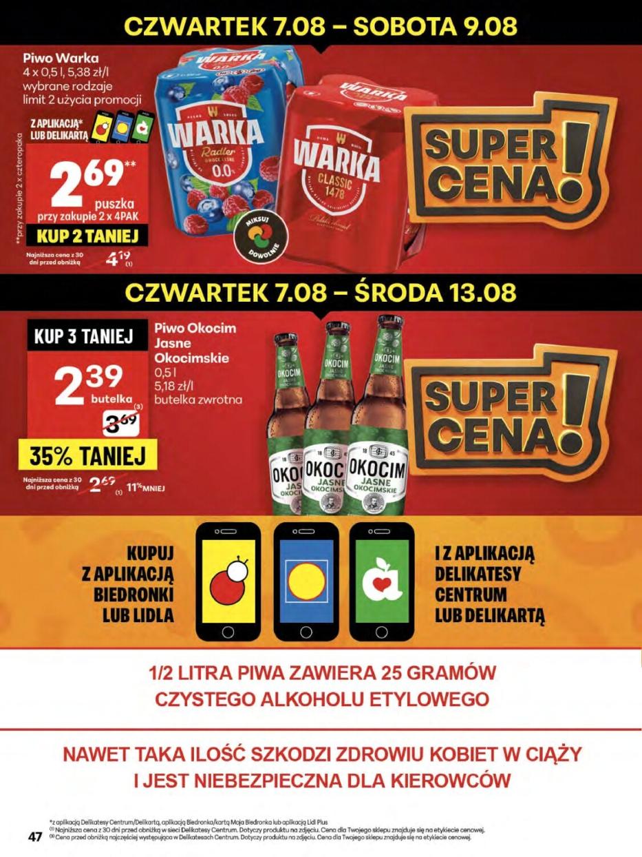 Gazetka promocyjna Delikatesy Centrum do 13/08/2025 str.47