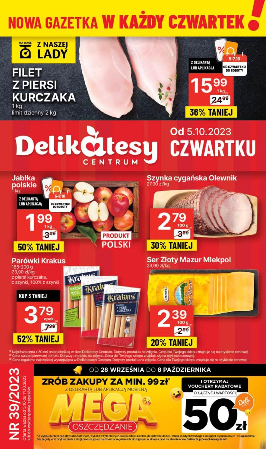 Gazetka promocyjna Delikatesy Centrum do 11/10/2023 str.0