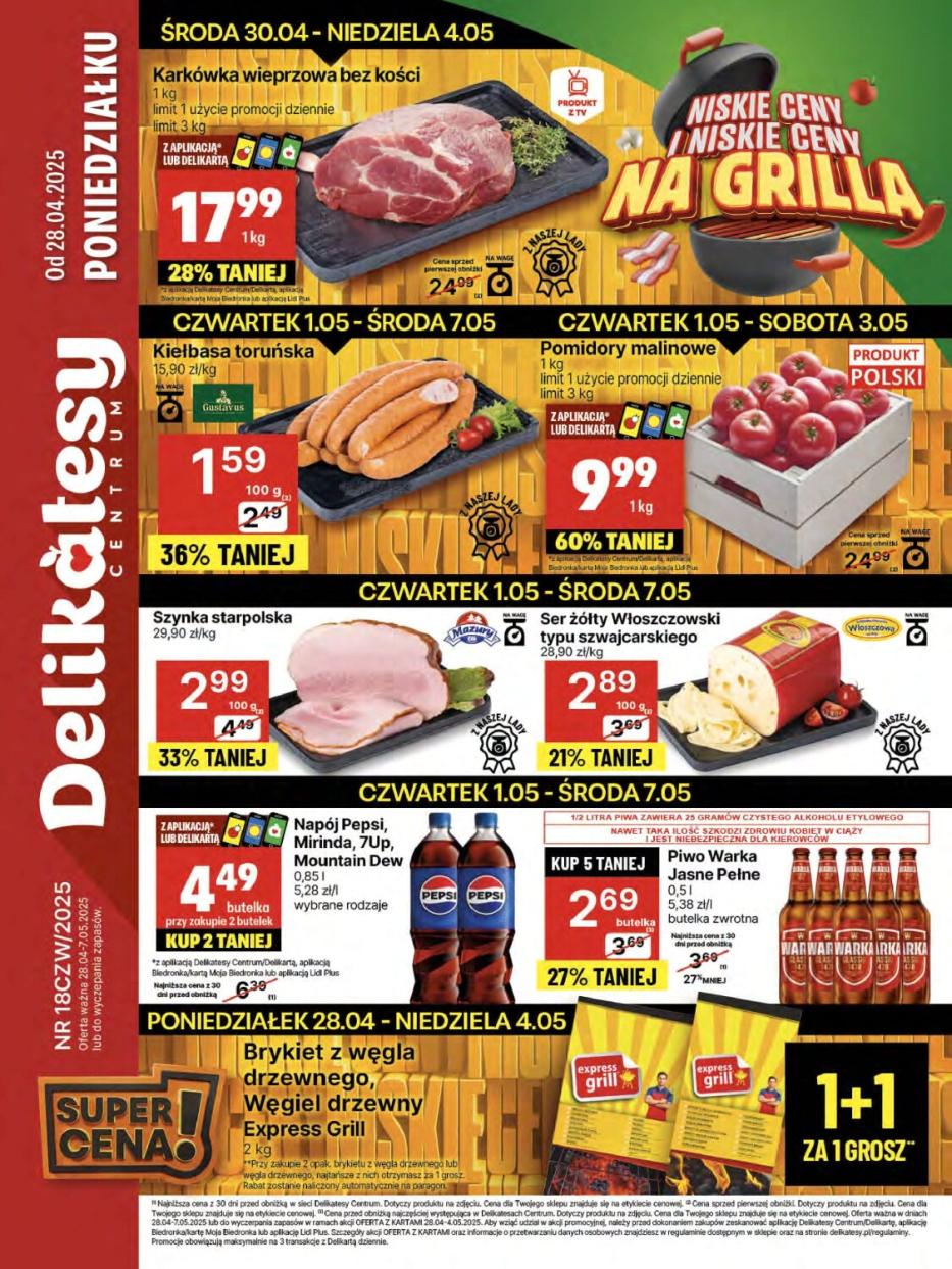 Gazetka promocyjna Delikatesy Centrum do 07/05/2025 str.1