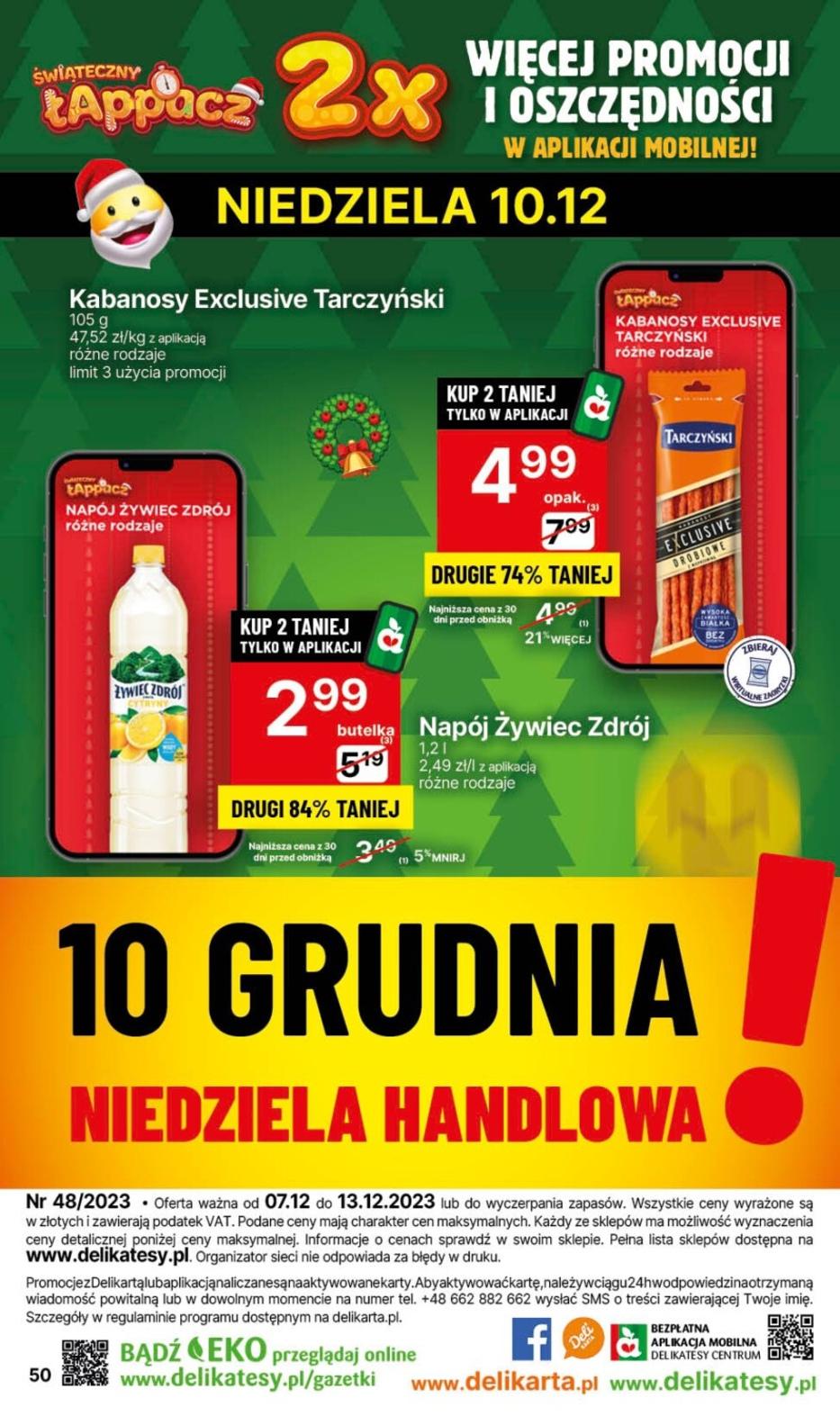 Gazetka promocyjna Delikatesy Centrum do 13/12/2023 str.50