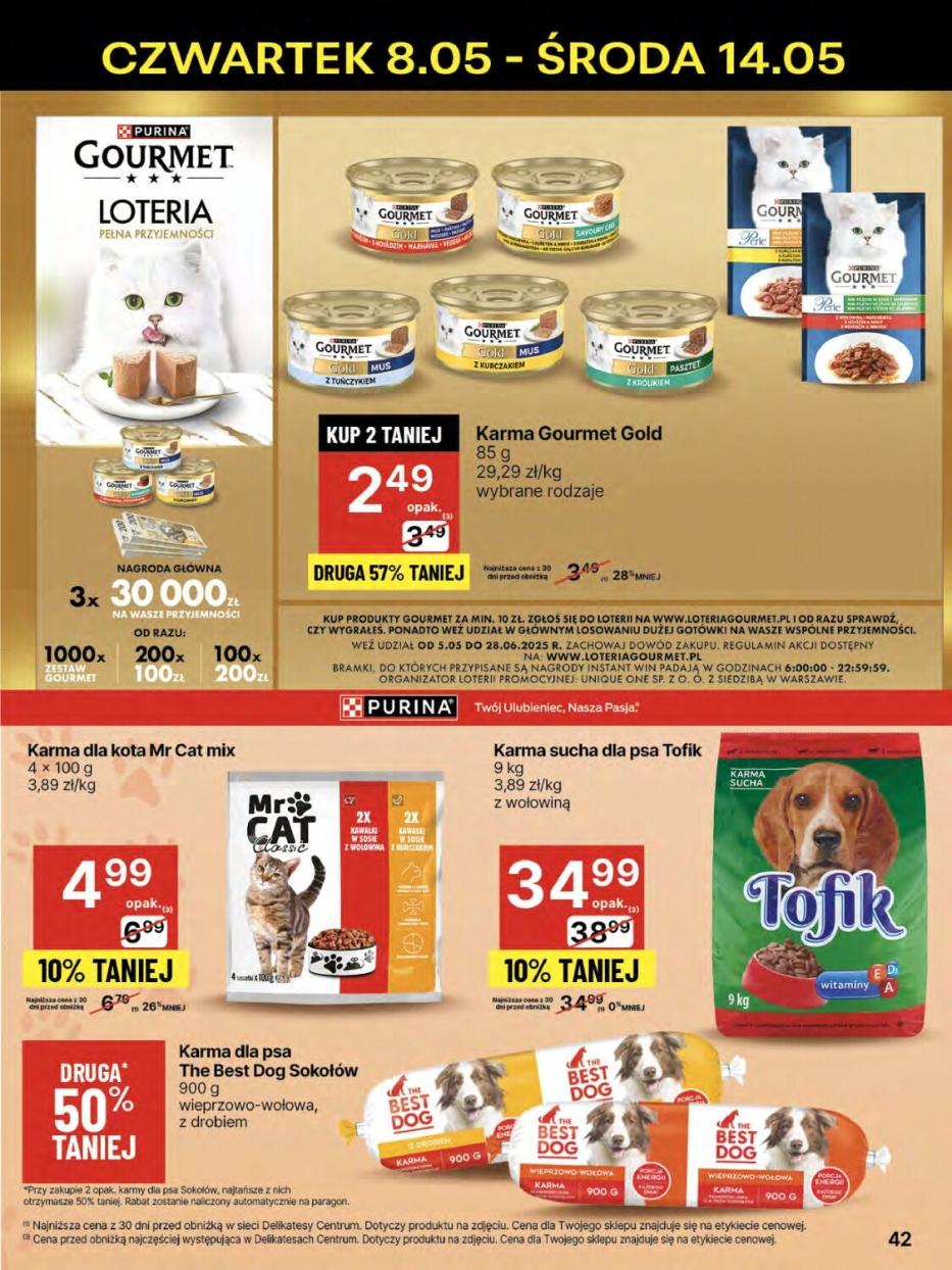 Gazetka promocyjna Delikatesy Centrum do 14/05/2025 str.42