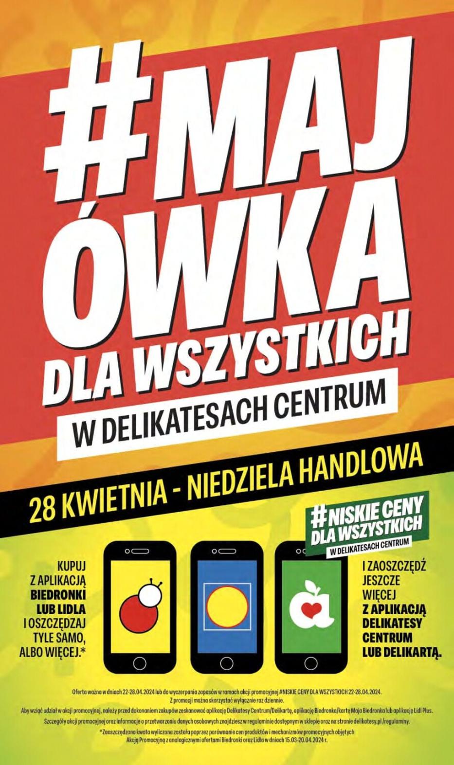 Gazetka promocyjna Delikatesy Centrum do 01/05/2024 str.0