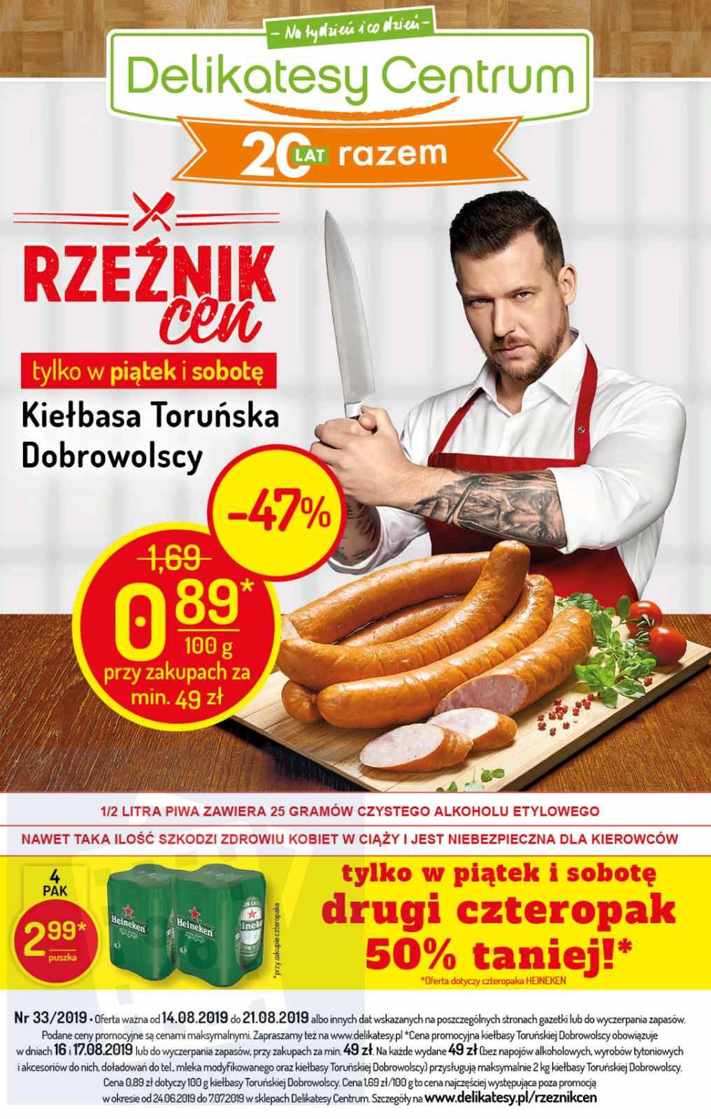 Gazetka promocyjna Delikatesy Centrum do 21/08/2019 str.1