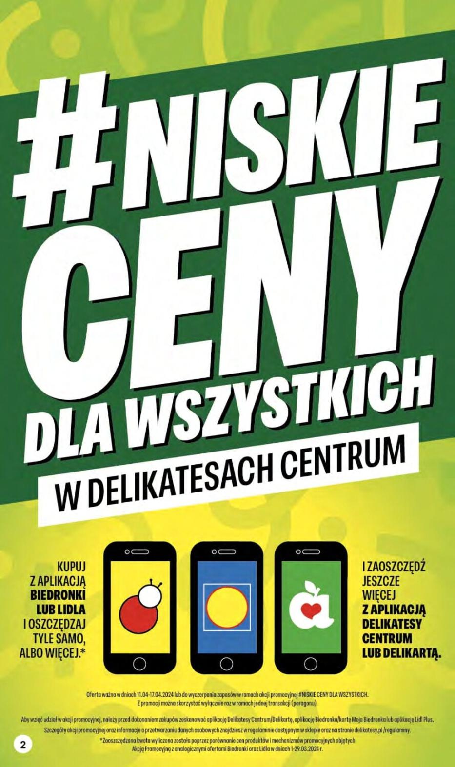 Gazetka promocyjna Delikatesy Centrum do 17/04/2024 str.2