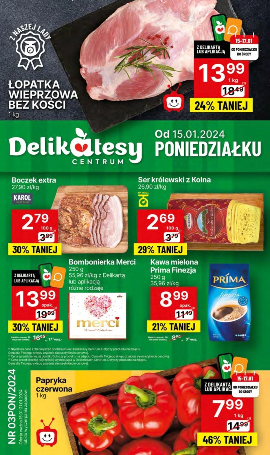Gazetka promocyjna Delikatesy Centrum do 20/01/2024 str.0