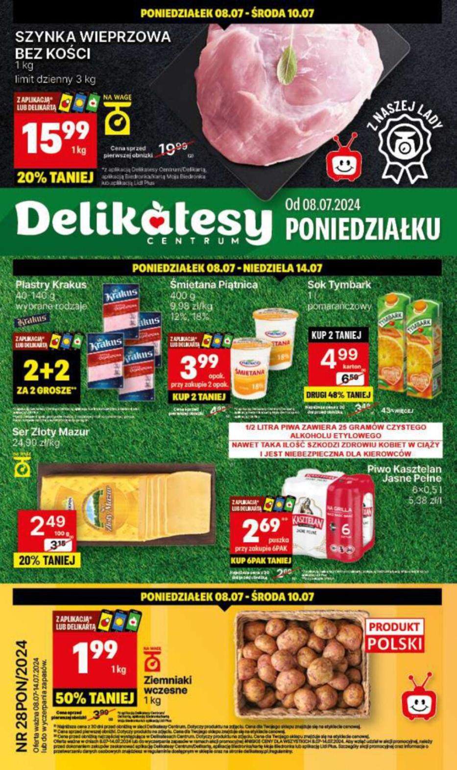 Gazetka promocyjna Delikatesy Centrum do 13/07/2024 str.1