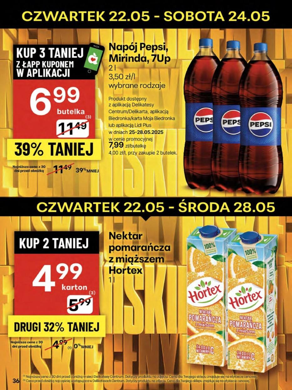 Gazetka promocyjna Delikatesy Centrum do 28/05/2025 str.36