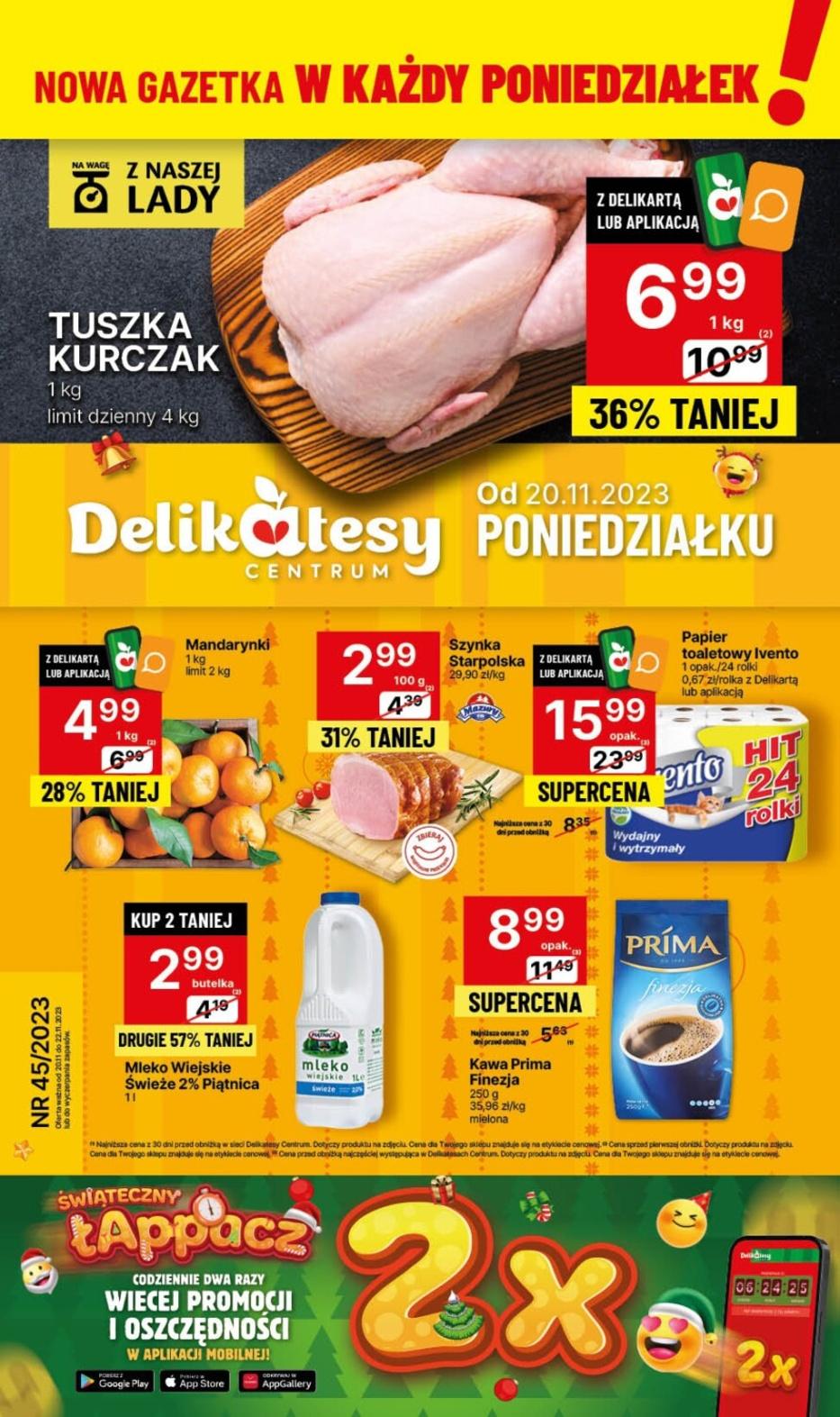 Gazetka promocyjna Delikatesy Centrum do 25/11/2023 str.0
