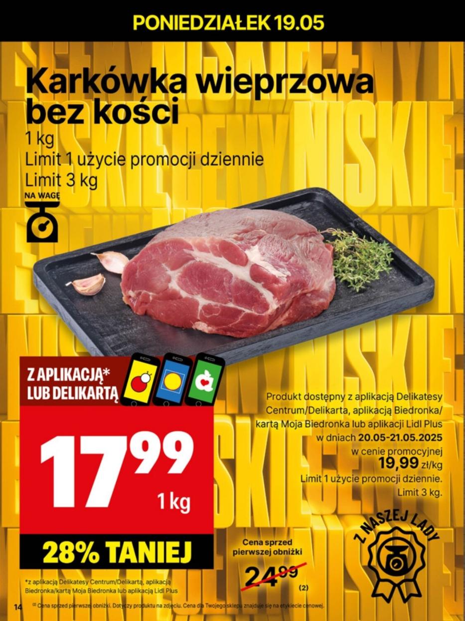 Gazetka promocyjna Delikatesy Centrum do 25/05/2025 str.14