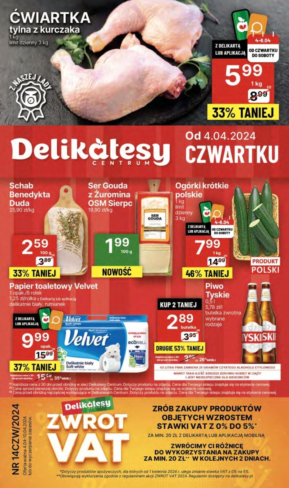 Gazetka promocyjna Delikatesy Centrum do 10/04/2024 str.1