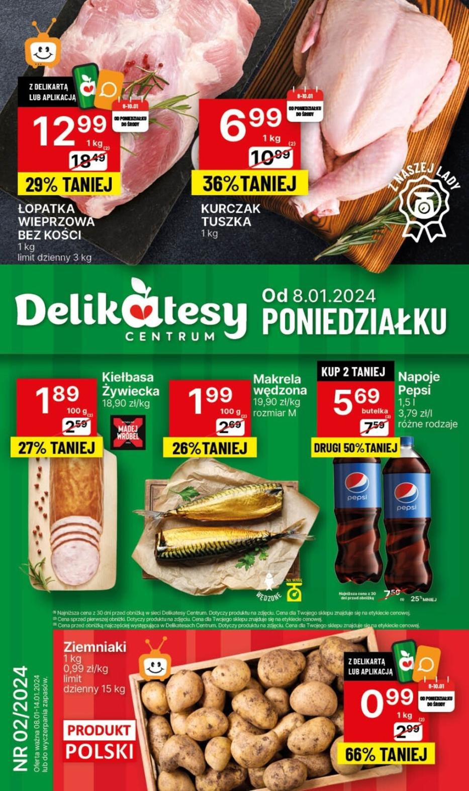 Gazetka promocyjna Delikatesy Centrum do 14/01/2024 str.0