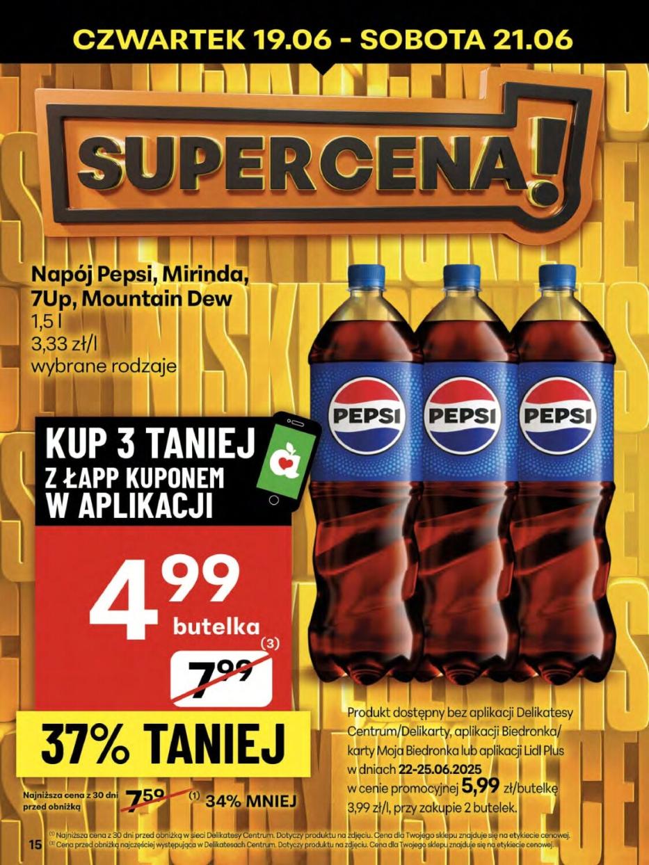 Gazetka promocyjna Delikatesy Centrum do 25/06/2025 str.15