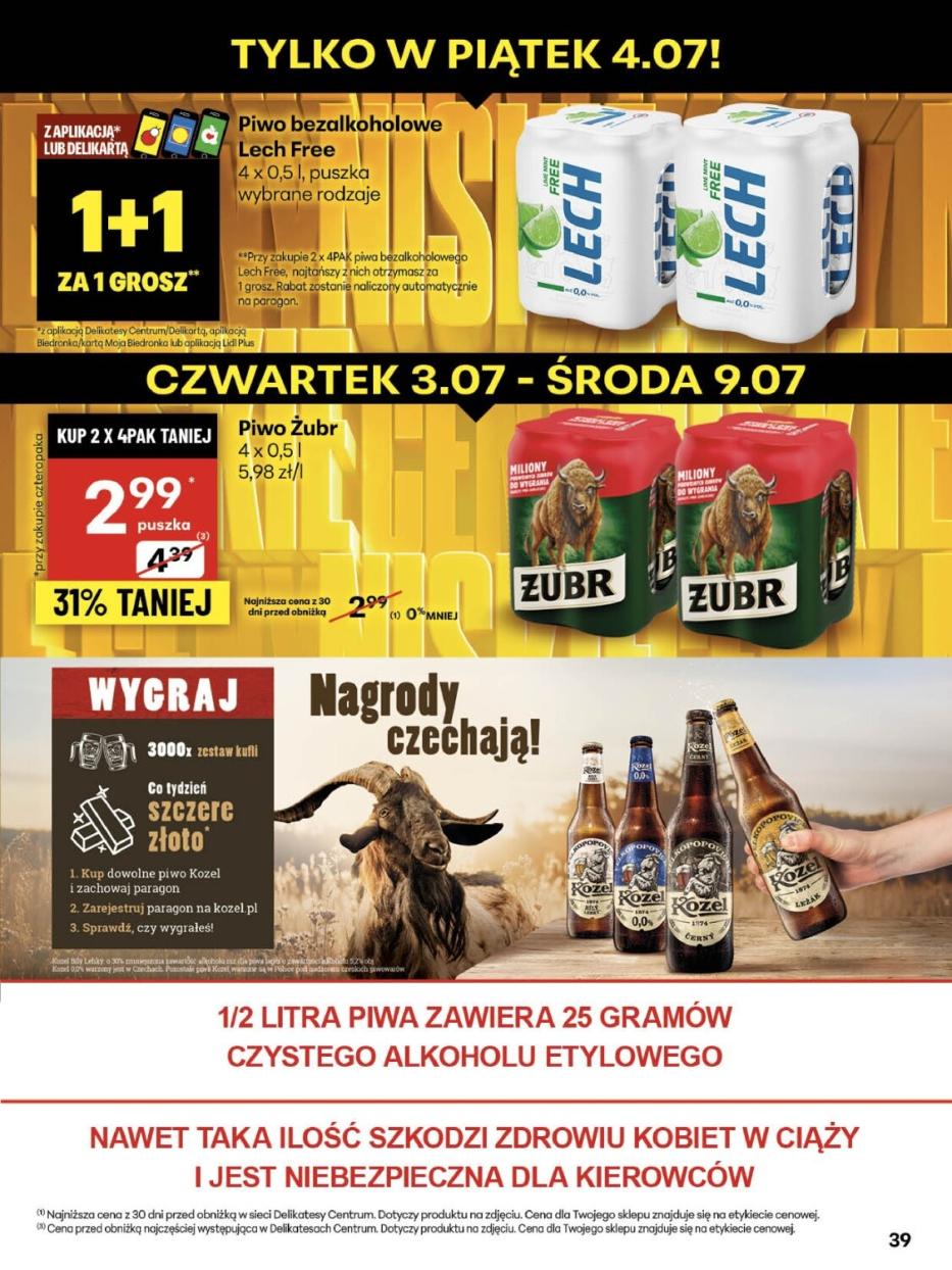Gazetka promocyjna Delikatesy Centrum do 09/07/2025 str.39