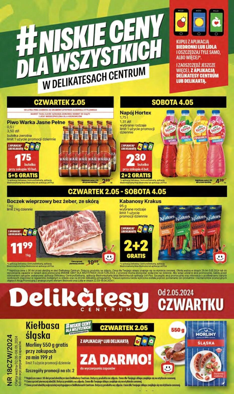 Gazetka promocyjna Delikatesy Centrum do 08/05/2024 str.1