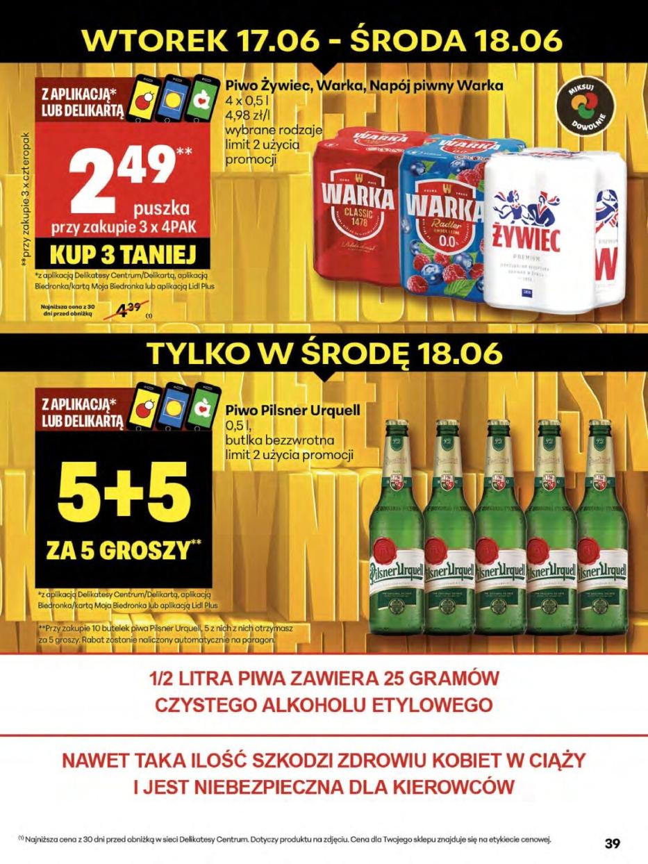 Gazetka promocyjna Delikatesy Centrum do 18/06/2025 str.39
