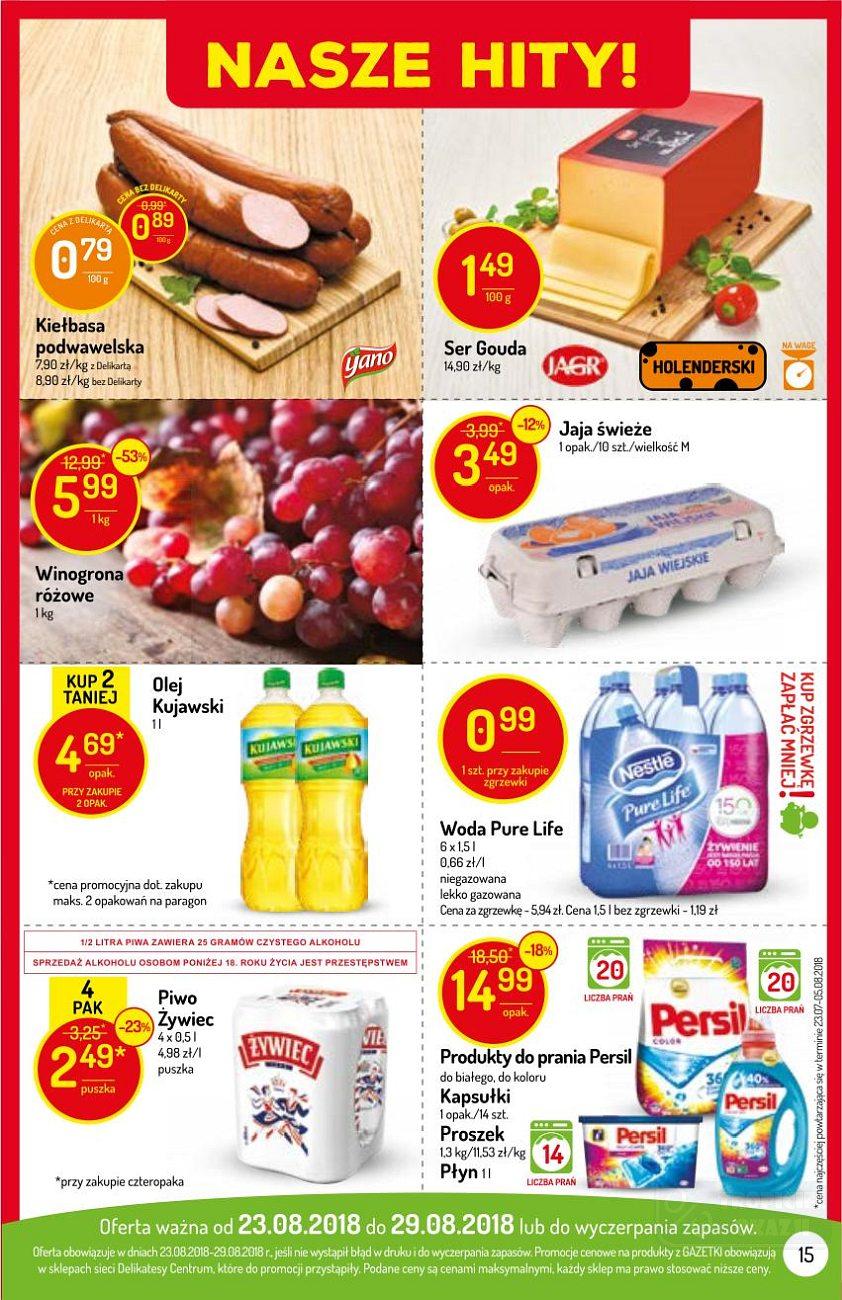 Gazetka promocyjna Delikatesy Centrum do 29/08/2018 str.15