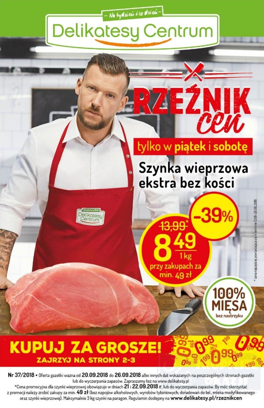 Gazetka promocyjna Delikatesy Centrum do 26/09/2018 str.1