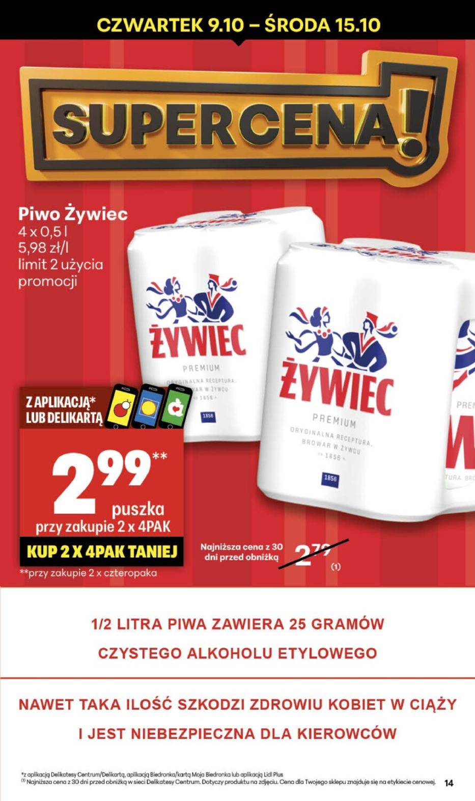 Gazetka promocyjna Delikatesy Centrum do 15/10/2025 str.14