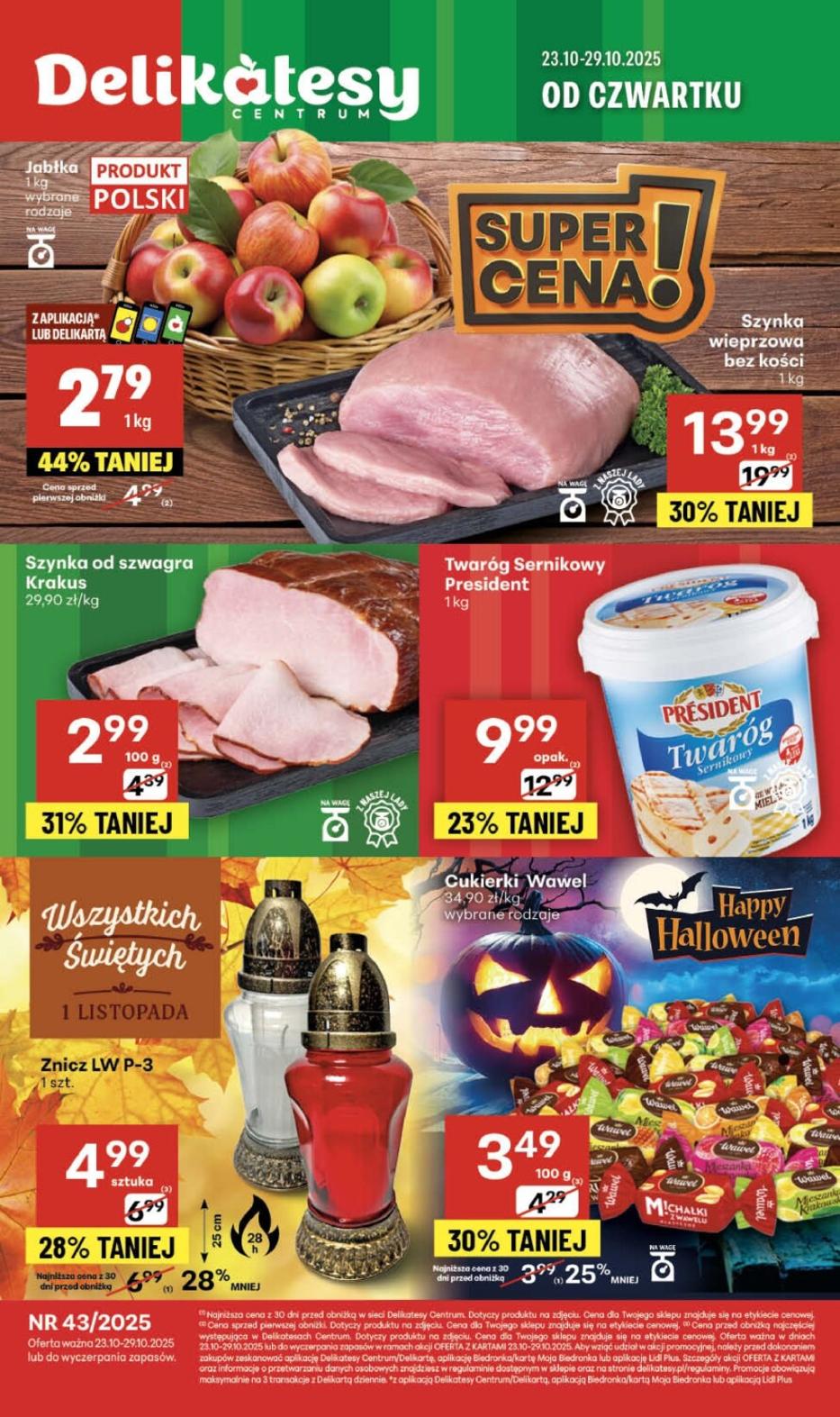 Gazetka promocyjna Delikatesy Centrum do 29/10/2025 str.1