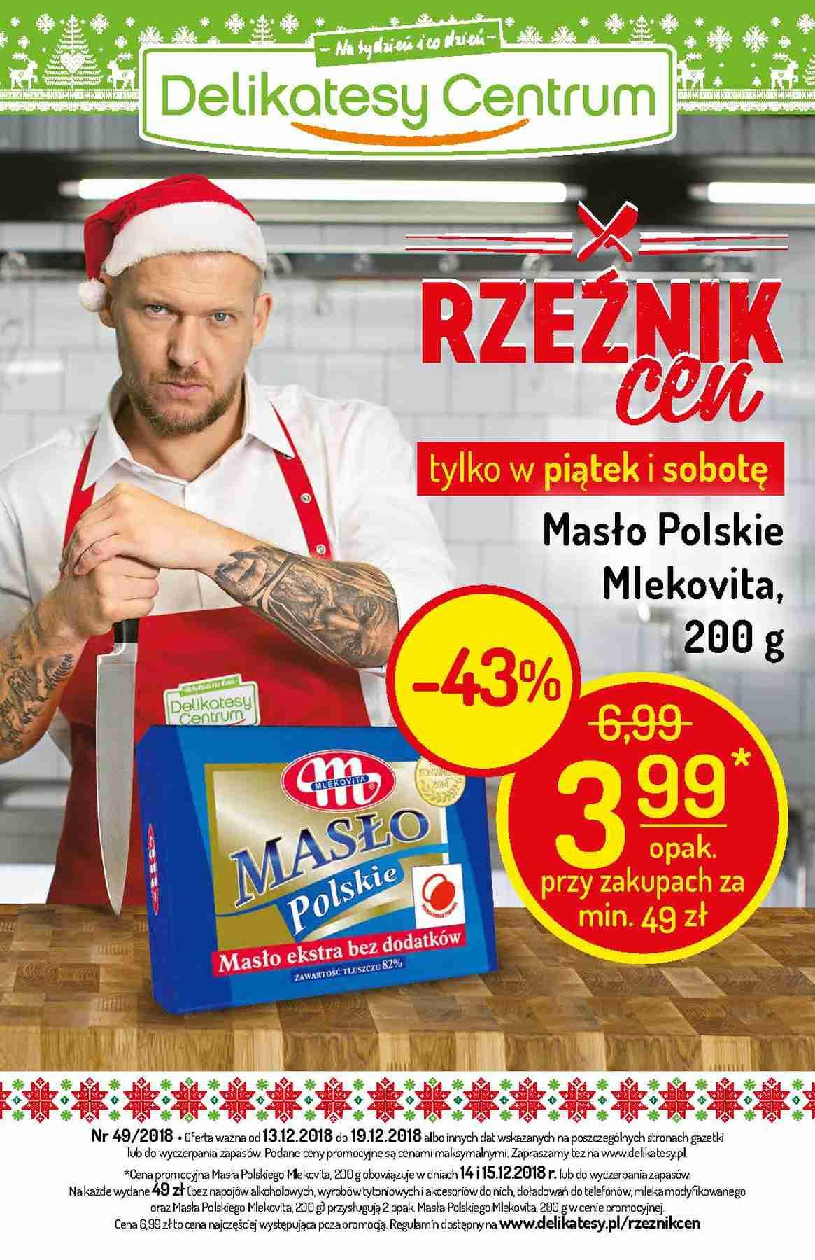 Gazetka promocyjna Delikatesy Centrum do 19/12/2018 str.1